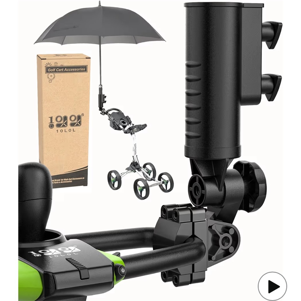 sold GOLF Push Cart Umbrella Holder - Black